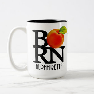 Tasse 2 Couleurs NÉ Alpharetta Géorgie 15oz