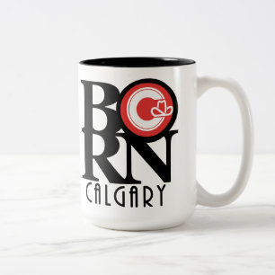 Tasse 2 Couleurs NÉ Calgary 15oz (drapeau de la ville)