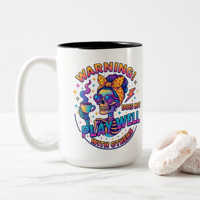 Tasse 2 Couleurs Ne Joue Pas Bien... (Avec donut)