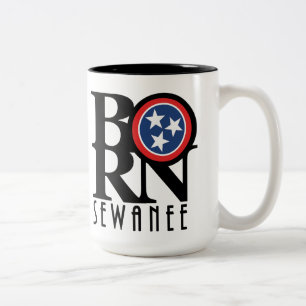 Tasse 2 Couleurs NÉ Sewanee Tennessee 15oz