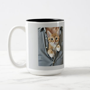 Tasse 2 Couleurs Ne touchez pas, Papa chat génial, 