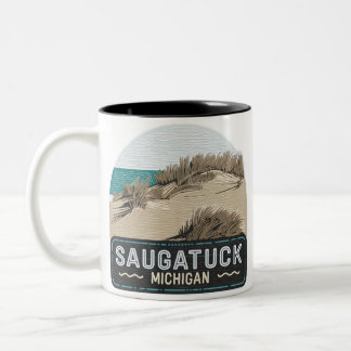 Tasse 2 Couleurs Neon Saugatuck Michigan Dunes de sable