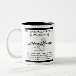 Tasse 2 Couleurs Neuroendocrine Cancer Sensibilisation Zebra Fort