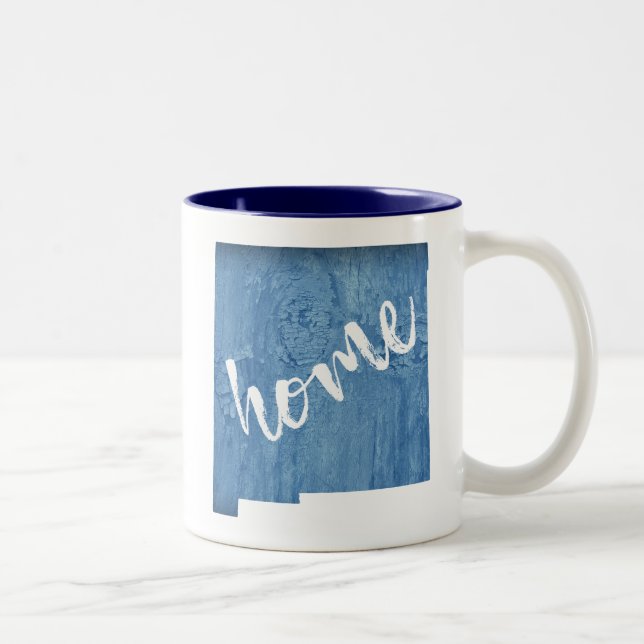 Tasse 2 Couleurs New Mexico Home Wood Grain (Droit)