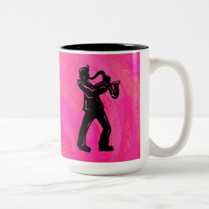 Tasse 2 Couleurs New York Boogie Nuits Saxophone Hot Pink