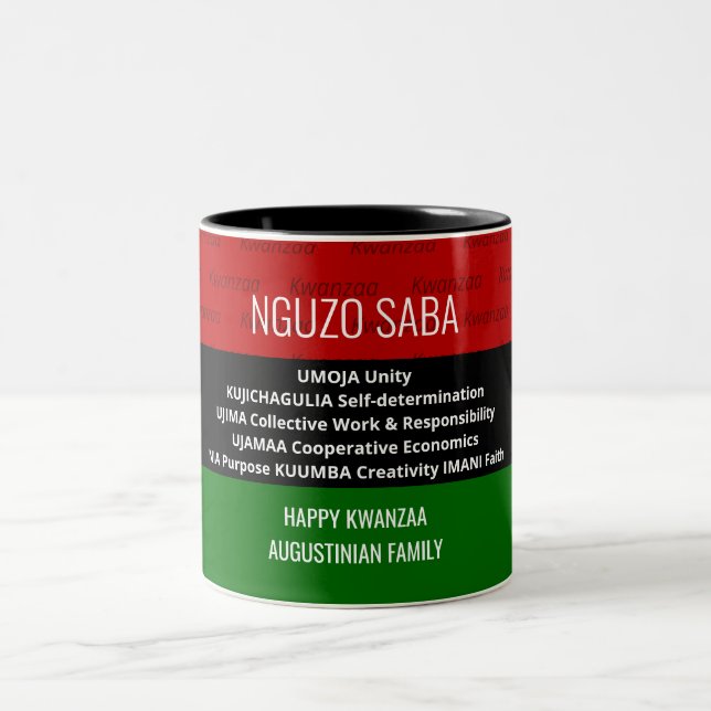 Tasse 2 Couleurs NGUZO SABA 7 Principes Happy Kwanzaa (Centre)