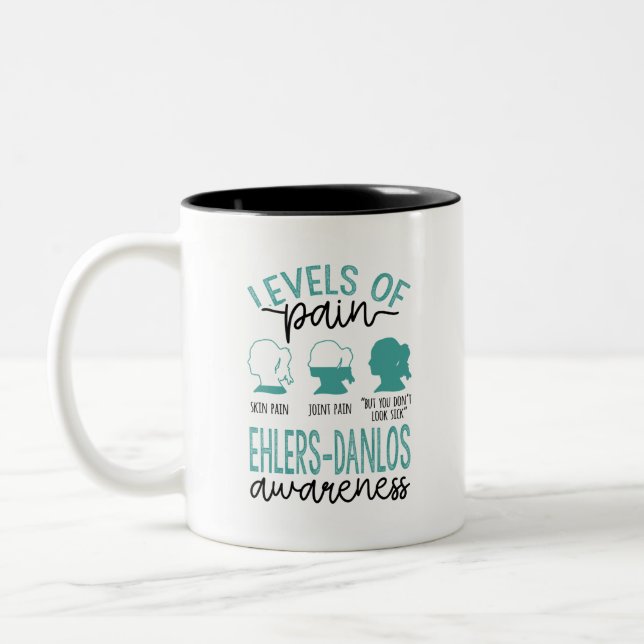 Tasse 2 Couleurs Niveaux de douleur Ehlers-Danlos Sensibilisation (Gauche)
