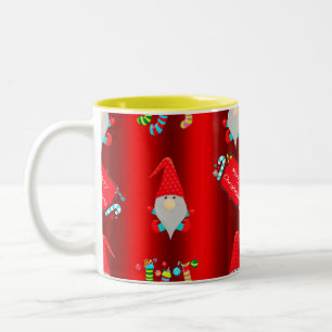 Tasse 2 Couleurs Noël aux elfes rouges mignons