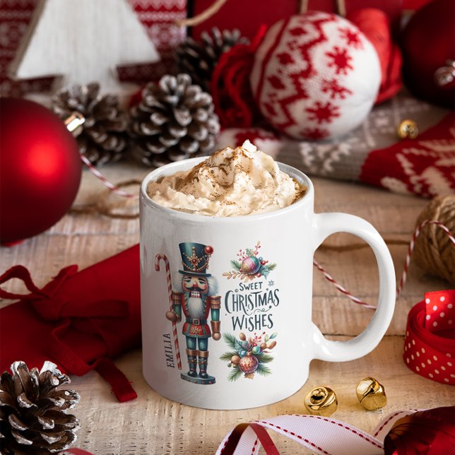 Tasse 2 Couleurs Noël Casse-noisette Sucre de canne voeux de Noël (Créateur téléchargé)