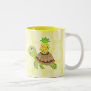 Tasse 2 Couleurs Noël de la jolie tortue de mer