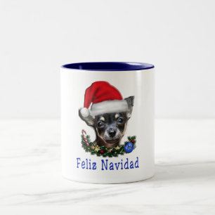 Tasse 2 Couleurs Noël du Chihuahua
