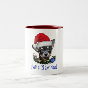 Tasse 2 Couleurs Noël du Chihuahua