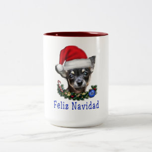 Tasse 2 Couleurs Noël du Chihuahua