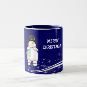 Tasse 2 Couleurs Noël du dessinateur Snowman