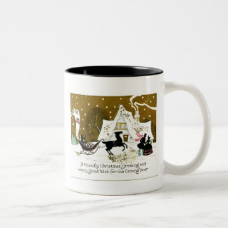 Tasse 2 Couleurs Noël du pays victorien