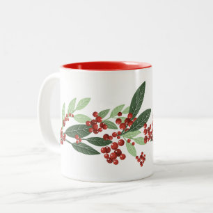 Tasse 2 Couleurs Noël Élégance Émeraude Enchantée