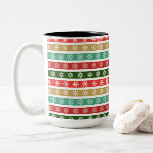 Tasse 2 Couleurs Noël Festif motifs et couleurs