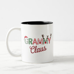 Tasse 2 Couleurs Noël Grammy Claus Noël Grand-mère Cadeau Noël