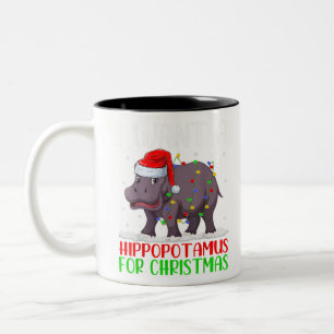 Tasse 2 Couleurs Noël Lumières Père Noël Brontosaurus Dinosaure Noë