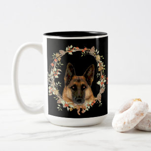 Tasse 2 Couleurs Noël magnifique de berger allemand
