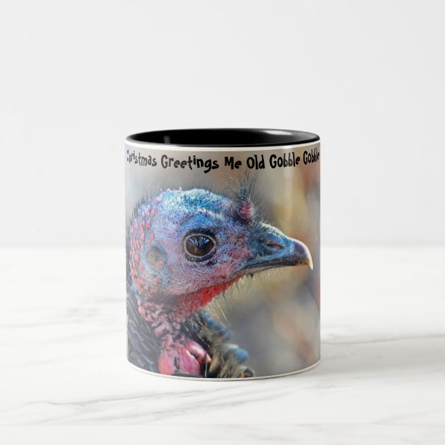 Tasse 2 Couleurs Noël Me salue Vieux Gobble Gobble (Centre)