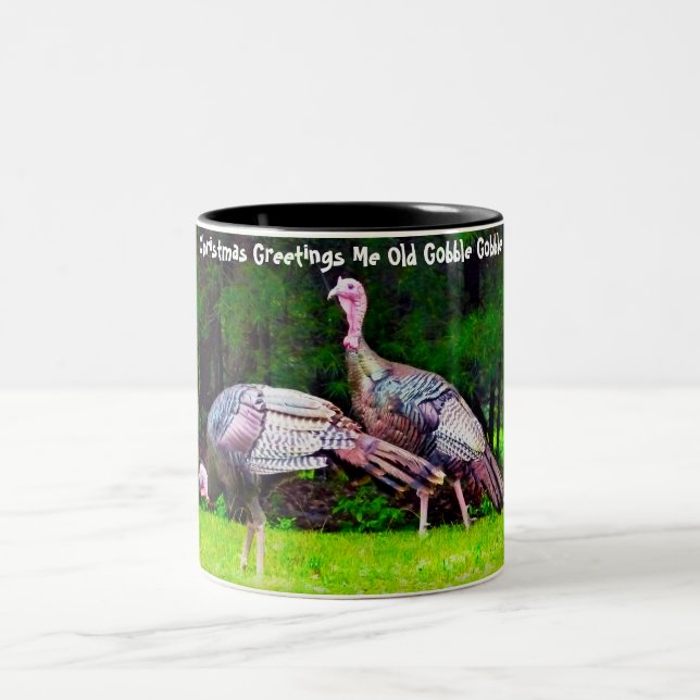 Tasse 2 Couleurs Noël Me salue Vieux Gobble Gobble (Centre)