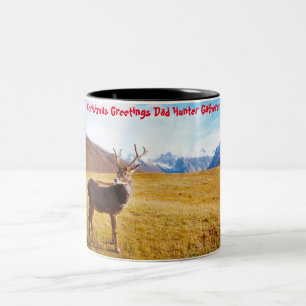 Tasse 2 Couleurs Noël salutations Papa Hunter Gatherer