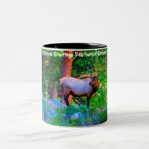 Tasse 2 Couleurs Noël salutations Papa Hunter Gatherer