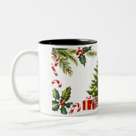 Tasse 2 Couleurs Noël traditionnel mignon