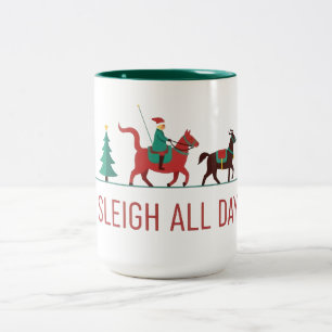 Tasse 2 Couleurs Noël Traîneau Tout Jour