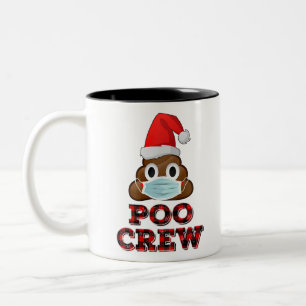 Tasse 2 Couleurs Noeud d'équipage de la coiffure de Noël Mask Poop 