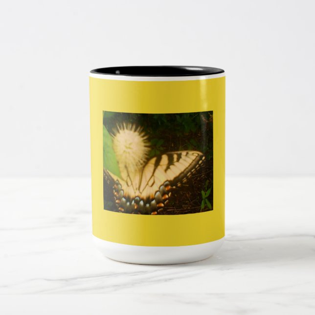 Tasse 2 Couleurs Noir et jaune jaunes de monarque (Centre)