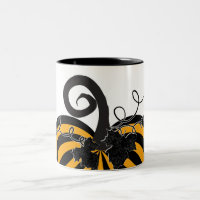 Noir Orange Citrouille rayé Chic automne automne