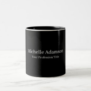 Tasse 2 Couleurs Noir Professionnel Plain Moderne