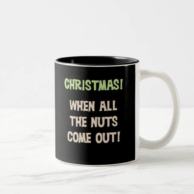 Tasse 2 Couleurs Noix de Noël Funny Holiday (Droit)