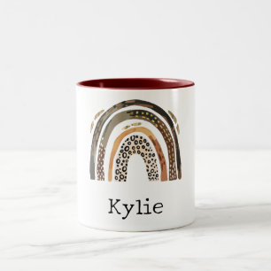 Tasse 2 Couleurs Nom arc-en-ciel de l'Empreinte de léopard Gold Chi