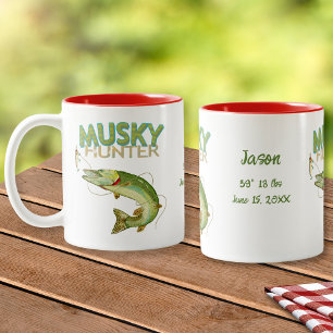 Tasse 2 Couleurs Nom Date Mesures Chasseur de Maskinongé