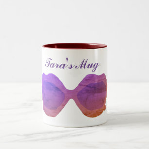 Tasse 2 Couleurs Nom de fantaisie de coutume de lunettes de soleil
