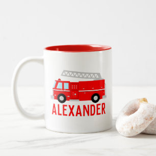 Tasse 2 Couleurs Nom du camion de pompiers