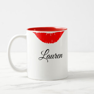 Tasse 2 Couleurs Nom/Lèvres Mug-Custom