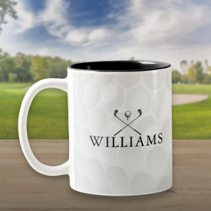 Tasse 2 Couleurs Nom Personnalisé Clubs De Golf Et Bal