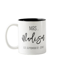 Nom personnalisé de mariage personnalisé Mme Date 