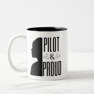Tasse 2 Couleurs Nom personnalisé Lieu Occupation Femme Pilote et F