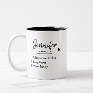 Tasse 2 Couleurs Nom personnalisé Noun Définition Texte personnalis