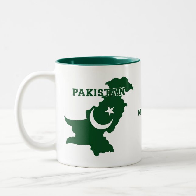 Tasse 2 Couleurs Nom personnalisé Pakistan (Gauche)