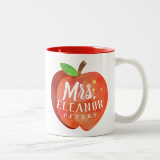 Tasse 2 Couleurs Nom personnalisé par nom fait sur commande d'Apple