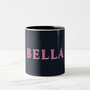 Tasse 2 Couleurs Nom personnalisé rose marine profonde