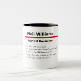 Tasse 2 Couleurs Nom personnalisé SAP Consultant définition