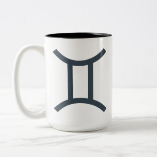 Tasse 2 Couleurs Nom personnalisé / Texte Zodiac Signal Gemini