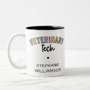 Tasse 2 Couleurs Nom personnalisé Vétérinaire Technicien vétérina